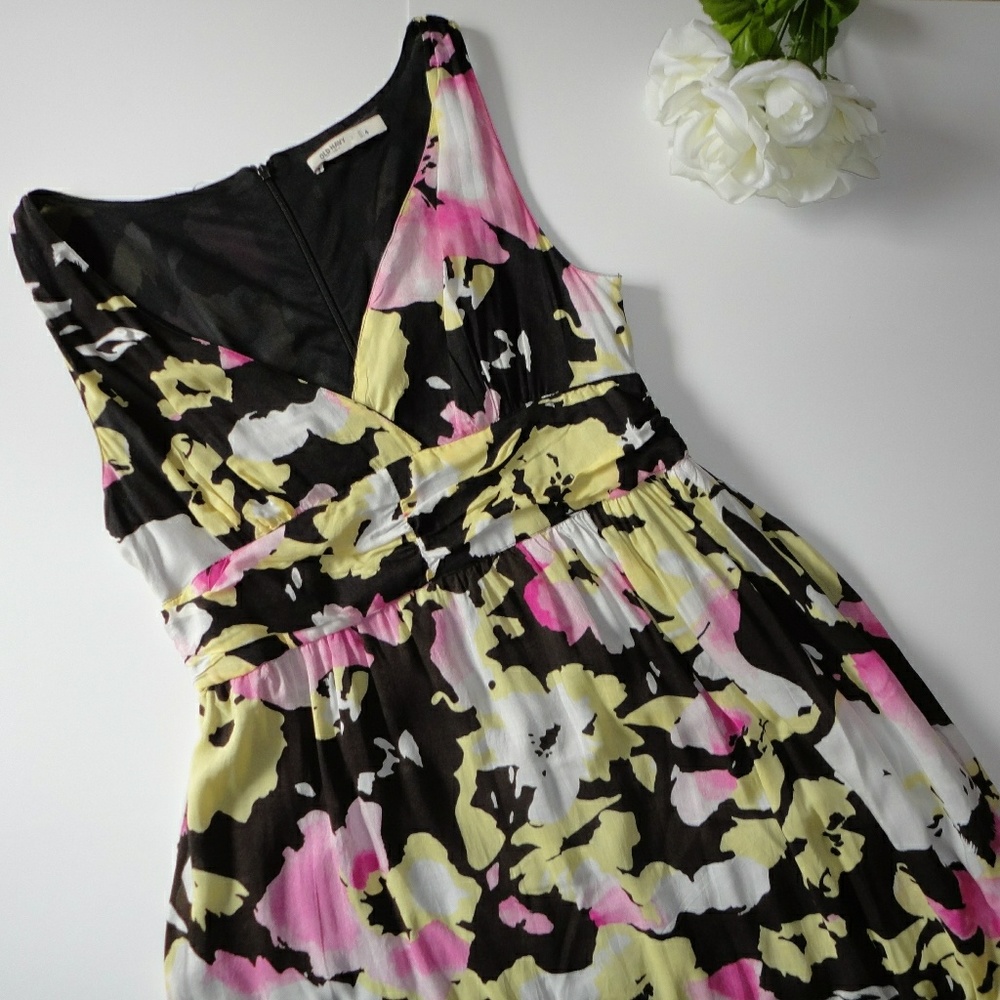5/$25 Old Navy Floral Maxi Dress Black Size 4 - Picture 1 of 6